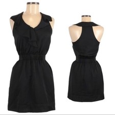 RACHEL Rachel Roy Ruffle Little Black Sleeveless Racerback Mini Dress Size 0