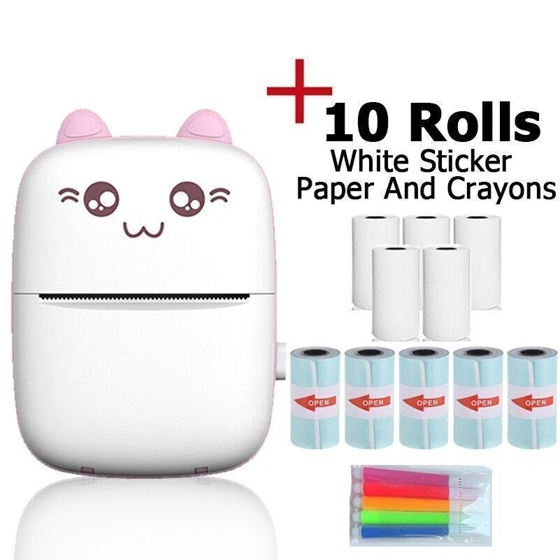 Portable Mini Thermal Printer Pocket Photo Printer Wireless Bluetooth Printing