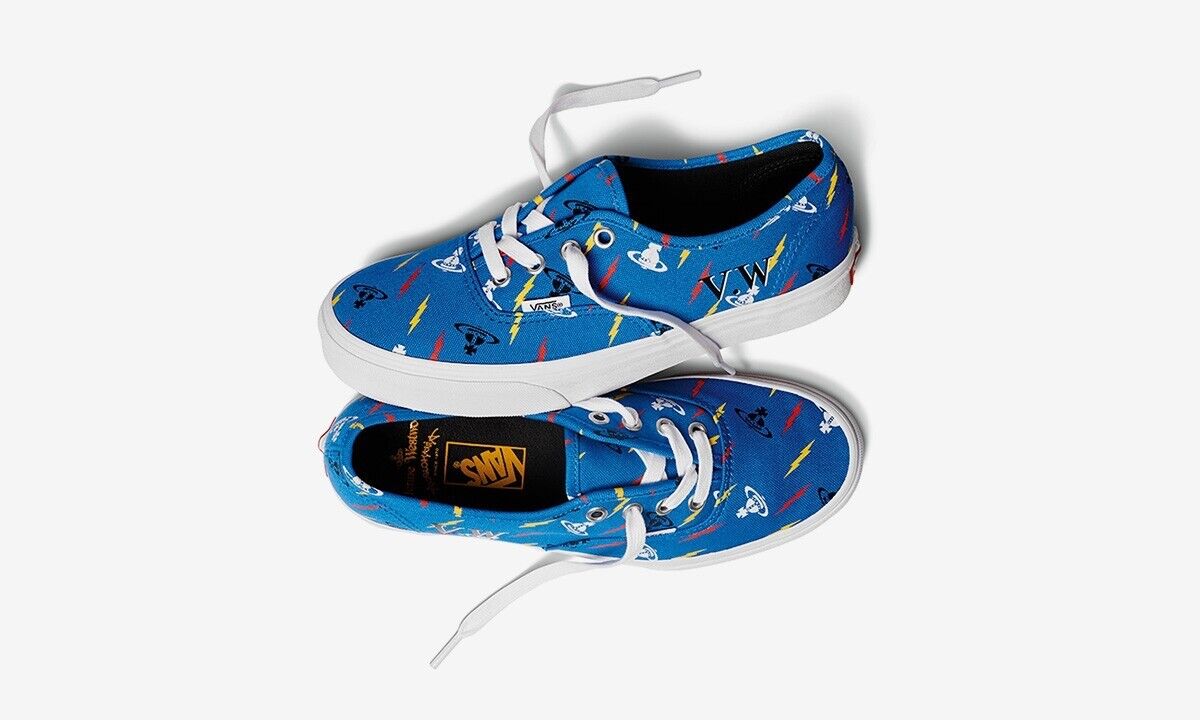 Vivienne Westwood X Vans Anglomania Blue And White Slip On NWB Men 6.5  Women 8.0