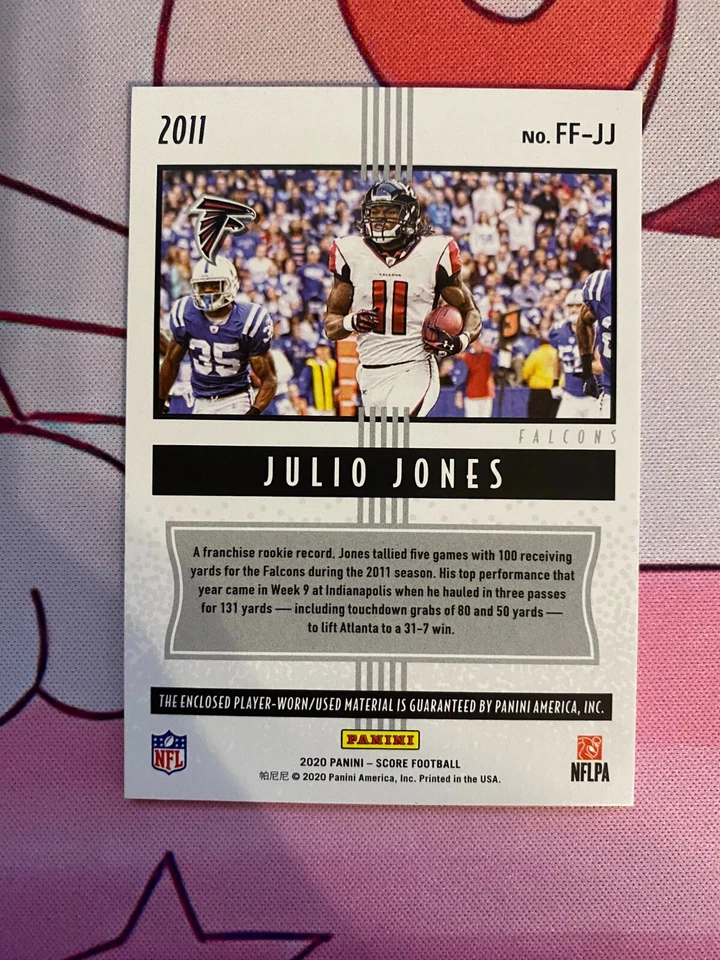 JULIO JONES 2020 PANINI SCORE #FFJJ FRESHMAN FLASHBACKS PATCH - Image 2 of 2