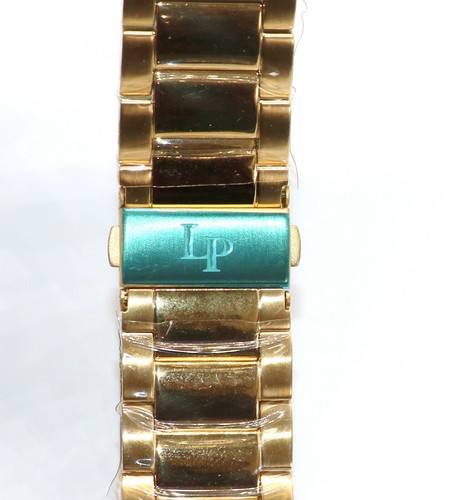 Lucien Piccard 22MM Stainless Steel Watch Strap Bracelet Band 7" GOLD Bremen - Picture 2 of 7