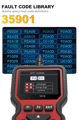 V519 Automotive Fault Diagnosis Instrument Engine Fault Reading Fault Code Query - Zdjęcie 4 z 17