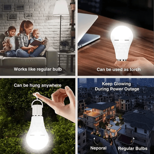 4pcs E27 Emergency Rechargeable Light Bulbs with Battery Backup for Power Outage - Picture 12 of 16