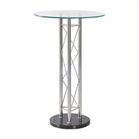 Global Furniture Clear Top Circular Bar Table In Black on sale Global Furniture Clear Top Circular Bar Table In Black on sale