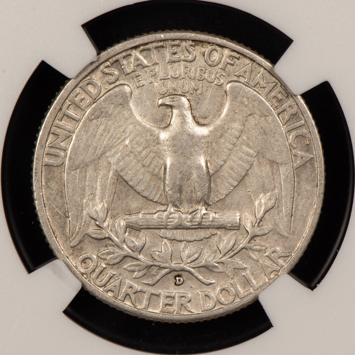 1964-D 25c Washington Quarter - FS-901 Type-C Rev of 65 - NGC AU