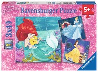 3 X 49 Teile Ravensburger Kinder Puzzle Disney Prinzessinnen Abenteuer 09350