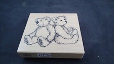 Vintage Bears 1996 PSX K-1911 Teddy Bear Friends Rubber Stamp 4. x3.5