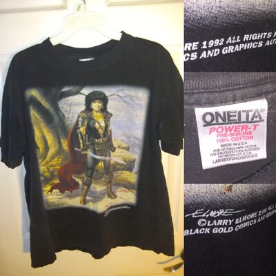 Rare 1992 Single Stitch T-shirt Red Cloak Larry Elmore Art Siz L Oneita Power T 