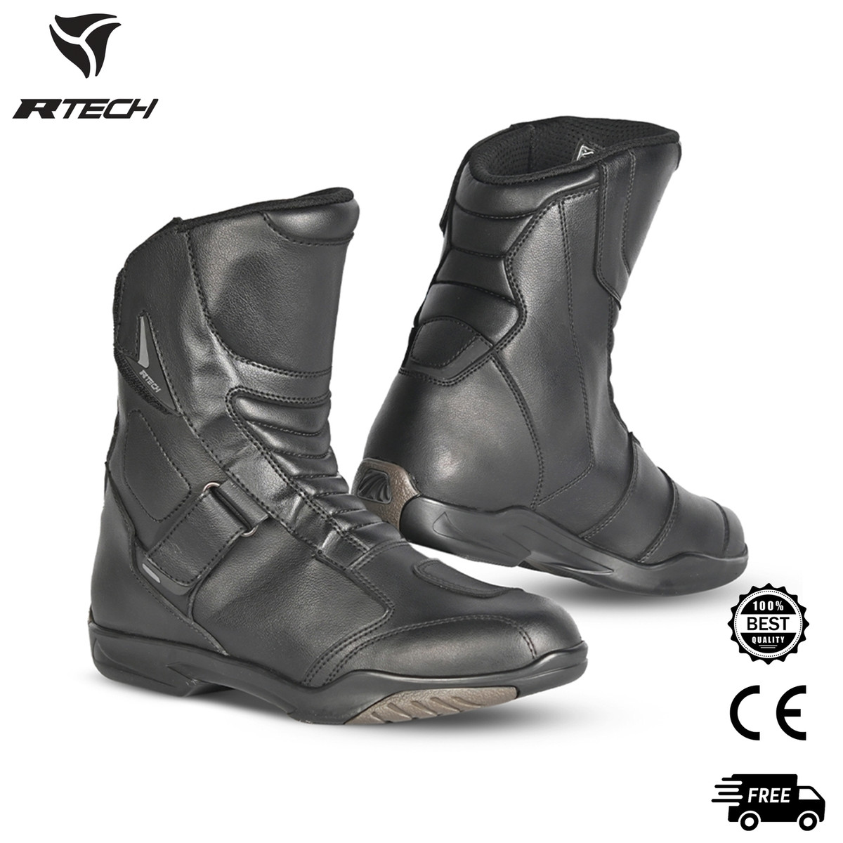 R-Tech Revo Botas de motociclismo para hombre, calzado para montar en moto, suel