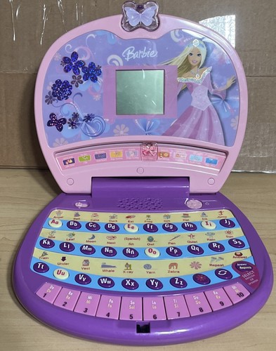 Mattel Barbie B-Bright Bilingual Learning Laptop 2007 - Works
