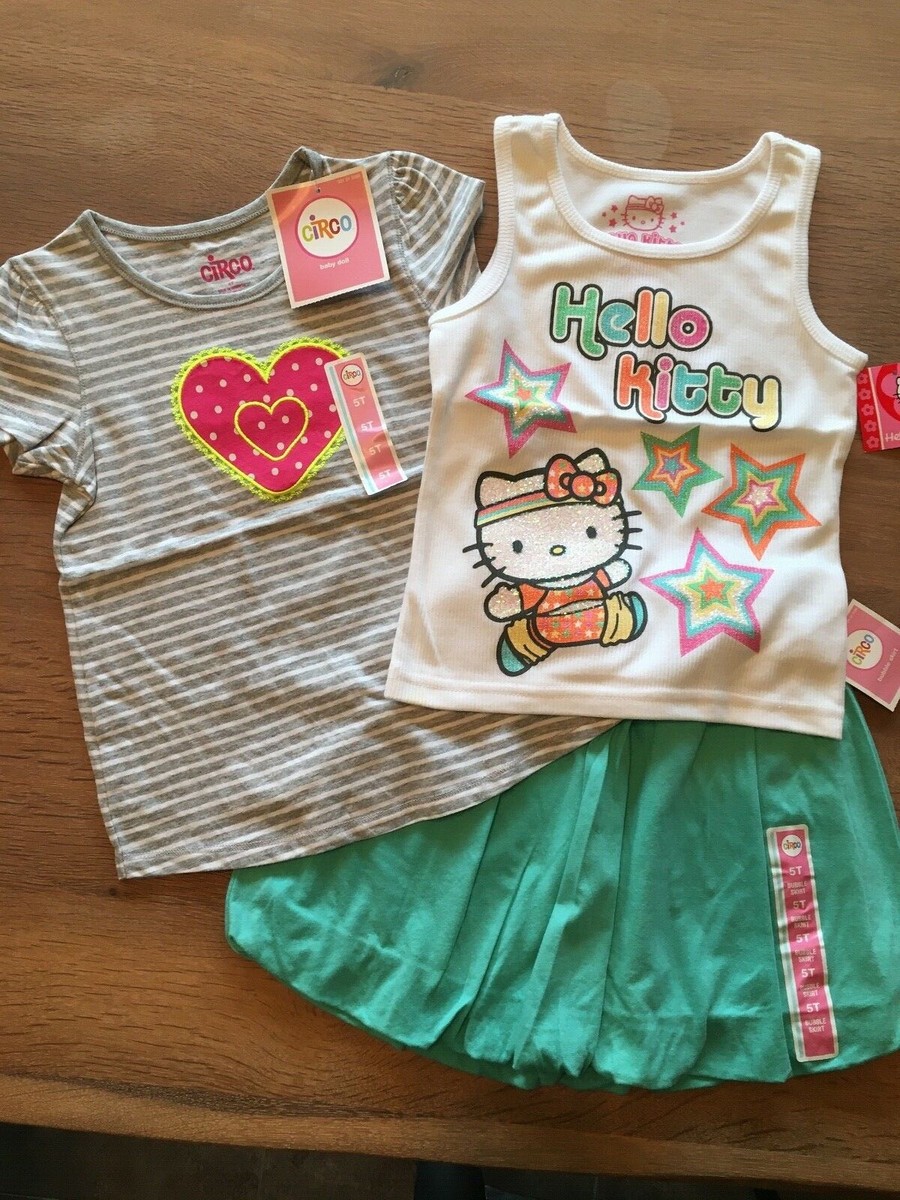 NEW Lot Valentine Day Girls clothes Target Hello Kitty shirt tank