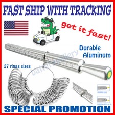 Metal Ring Sizer Gauge Mandrel Finger Sizing Measure Stick Standard Jewelry Tool