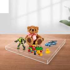 Stylish Transparent Acrylic Serving Tray with Handles for Versatile Use