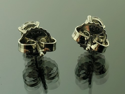 .54ct Round Natural Diamond Martina Stud Earrings Platinum High Color - Picture 5 of 7