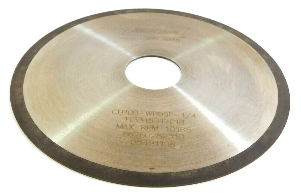 Norton 66260282310 Abrasive Wheel 1A1R 6" x 0.050" x 1-1/4" CB100-WB99E-1/4 - Image 3 of 4