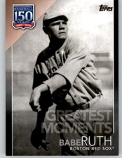 2019 Topps Update BABE RUTH 150 Years Moments BLACK /299 Red Sox #150-53