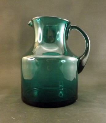 Vintage Whitefriars? Smaragdgrün / Eisvogel Glashammer Krug - 7 3/4'' / 20 cm