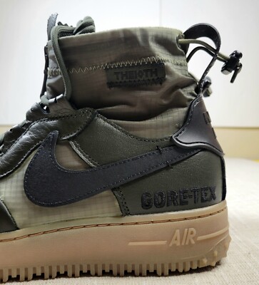 スニーカー Men's Air Force 1 High Gore-Tex Olive And Gum Nike Air Force 1 High Gore-Tex Boot Medium Olive Men's