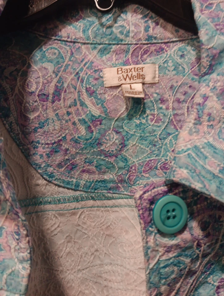 Blazer Chaqueta Grande Floral Baxter Wells Precioso Foto 2 de 4