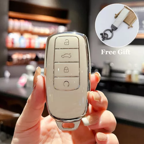 TPU Car Remote Key Fob Case Fob Cover Holder For Chery Omoda 5 Tiggo 7Pro Pink - Bild 7 von 12