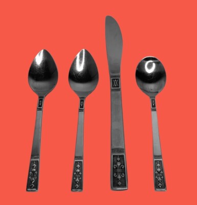 Interpur CORTINA Stainless Steel Silverware Fleur De Lis Flatware CHOICE