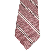Brooks Brothers Silk Neck Tie Made in USA Red Stripe Mens Office Work