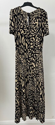 Ladies Ex Friends Like These Animal Print  Maxi Dress With Split Size 14 16 18