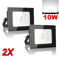2X 10W Cool White LED Floodlight Light Security Flood Lights Outdoor Garden Lamp