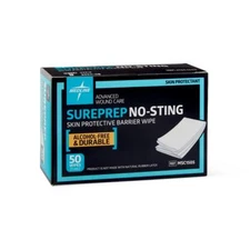 Medline Sureprep No-Sting Barrier Skin Wipes-Box of 50 - MSC1505
