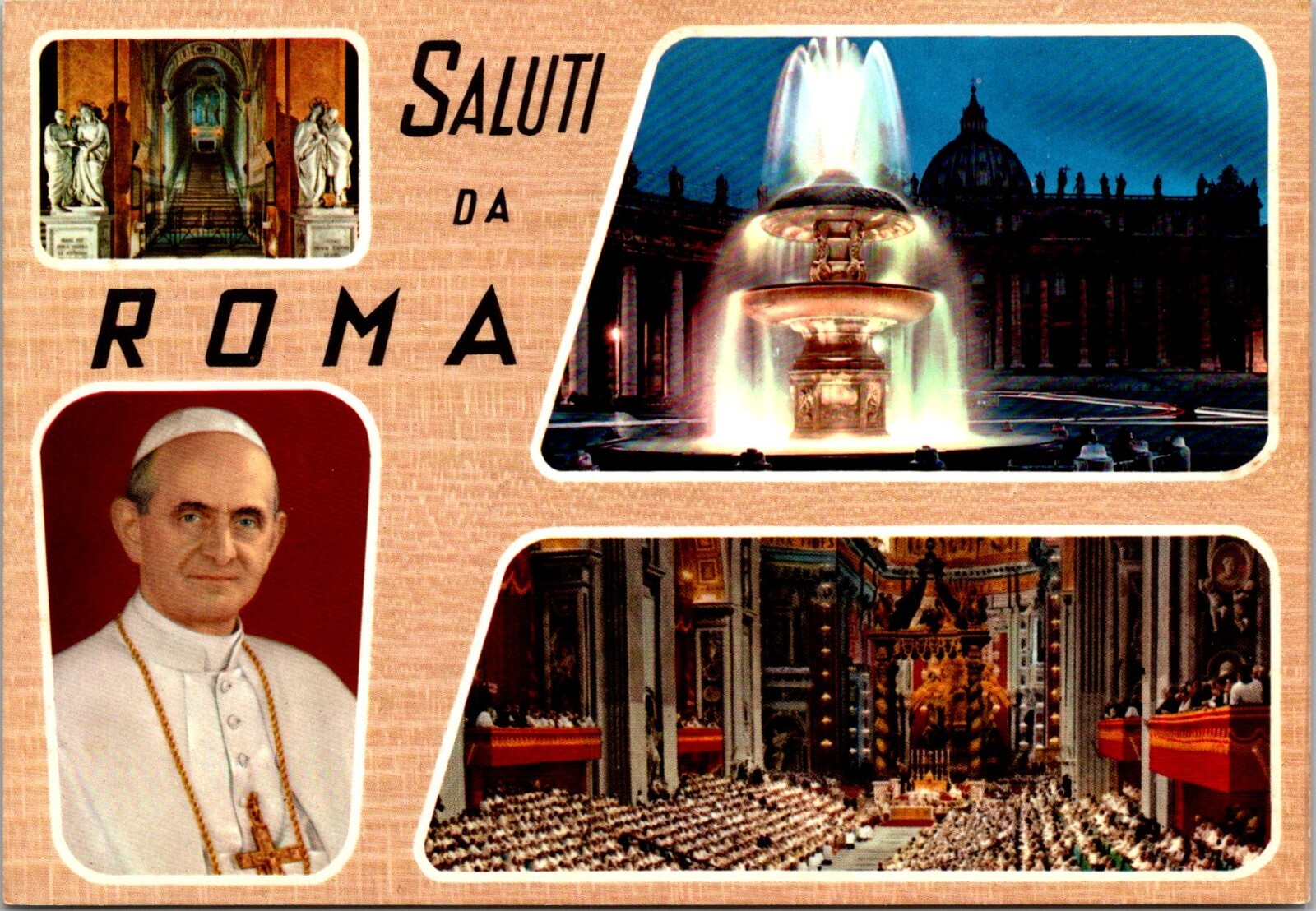 Postcard c1960 Multiview Saluti de Rome Italy