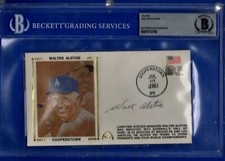 Walt Alston Signed 1983 Gateway Cachet FDC BAS certified/encapsulated