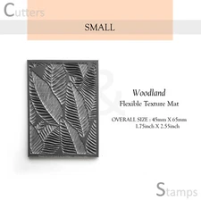 WOODLAND Texture Mat for Polymer clay | Flexible Texture Stamp |