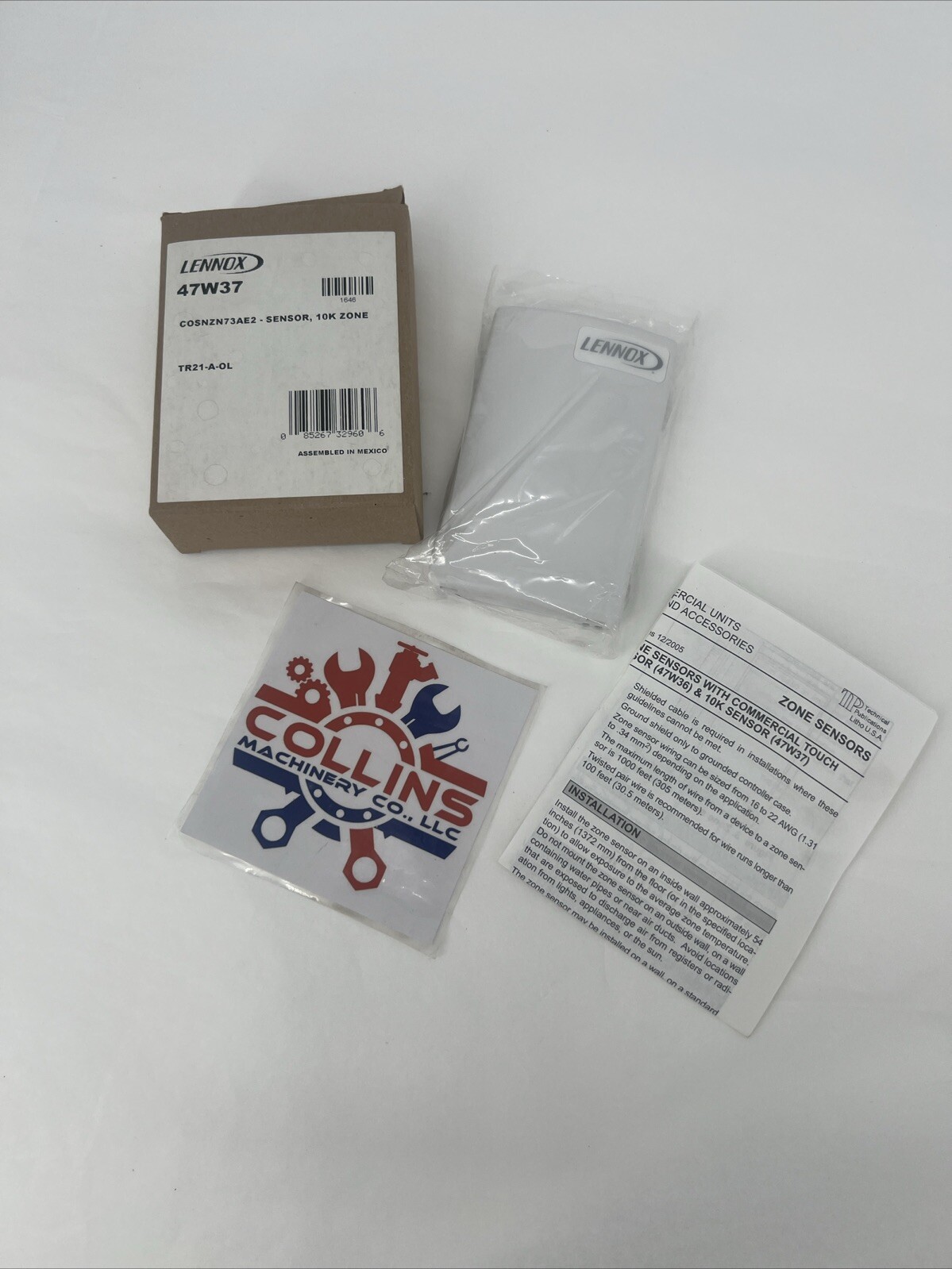 47W37 Lennox 10K Indoor Zone Sensor 47W37 TR21-A-OL For Commercial Thermostats