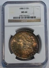 1888 O Morgan Silver Dollar  MS64  NGC  graded  -  great toning!!!!