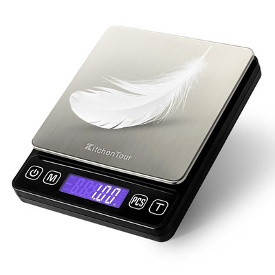 Digitale Küchenwaage 500g 0,01g Präzisionswaage mit LCD-Display Batterien