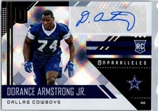2018 Panini Unparalleled #270 Dorance Armstrong Jr. Dallas Cowboys Auto