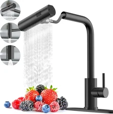 Kitchen Laundry Sink Mount Faucets Matte Black Single hole Bathroom Camper Sink 