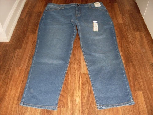 WOMENS TERRA & SKY STRAIGHT STRETCH JEANS SIZE 16W PETITE NWT