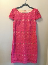 Eliza J Women's Pink Lace Sheath Dress Size 8