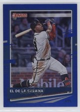 2020 Donruss Nickname Variation Holo Blue Ronald Acuna Jr (El de La Sabana) 1h31