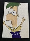 Phineas And Pherb New ACEO hand painted Art trading card acrylic micron 2.5x3.5 — photo 2