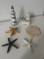 Ostsee Deko. Seesterne Leuchtturm und Strandkorb. Maritim Deko. Dekoration