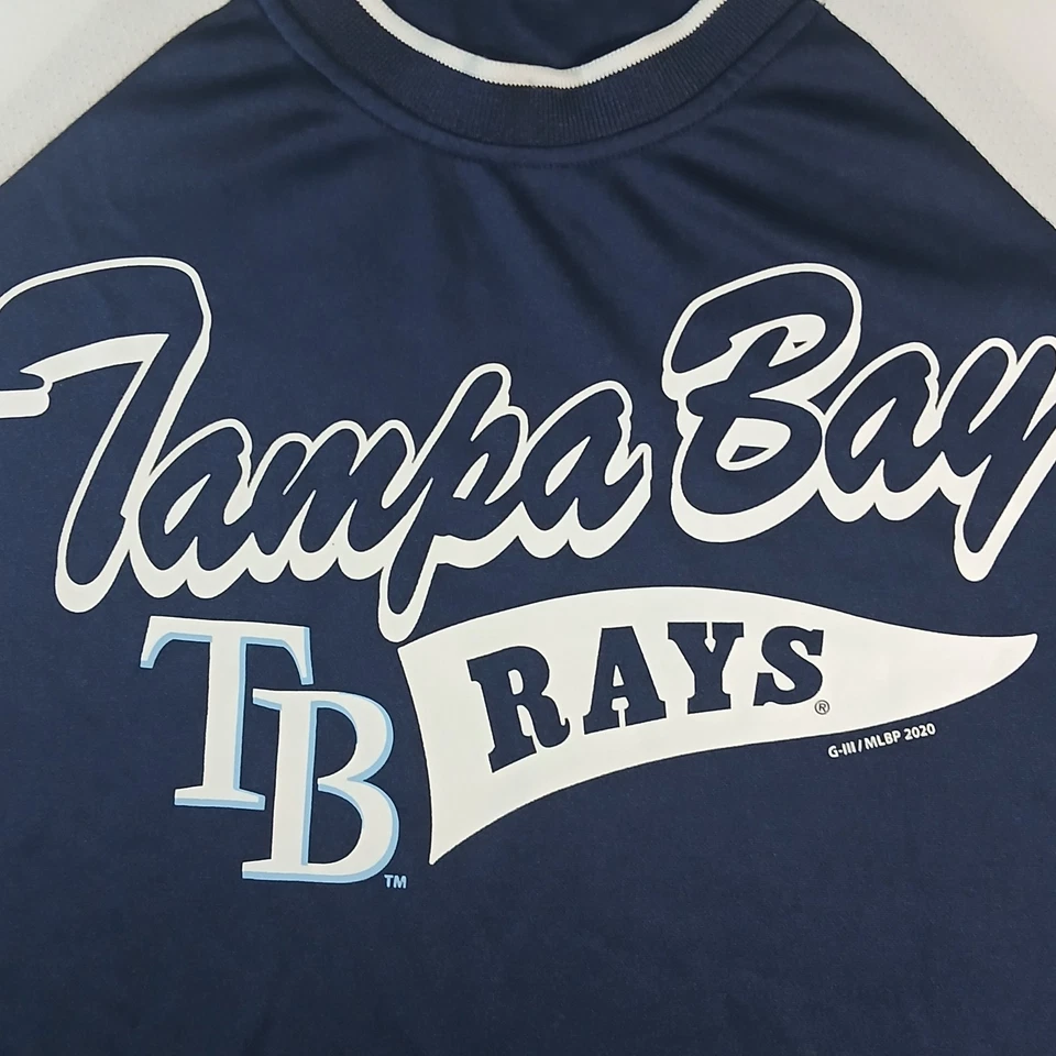 Tampa Bay Rays MLB Women's T-Shirt G-III 4Her Carl Banks Size XL Navy White - Image 3 of 4