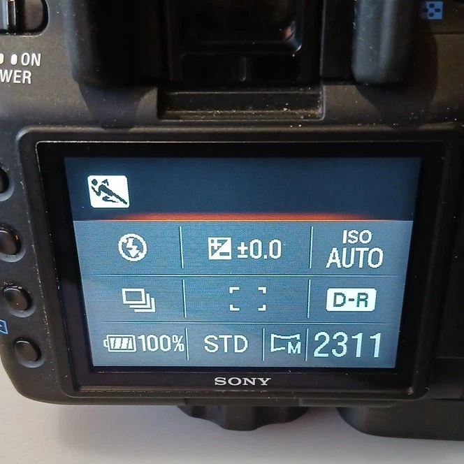 Sony Alpha A200 10.2MP Digital SLR Camera Black w/ 18-70mm & 70-210mm Lenses, photo 2 of 5