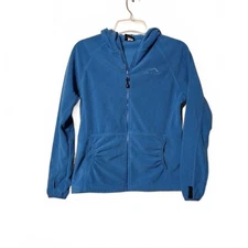Polar Edge Jacket Womens size Small Blue Fleece Full Zip Up Long Sleeve Pockets
