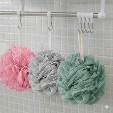 Shower Loofah Bath Sponge, Loofah Exfoliating Body Scrubber, 3 pack