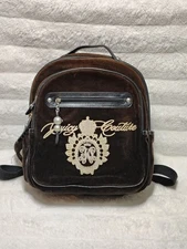 Y2K Vintage JUICY COUTURE Velour BACKPACK Bookbag Weekend Bag