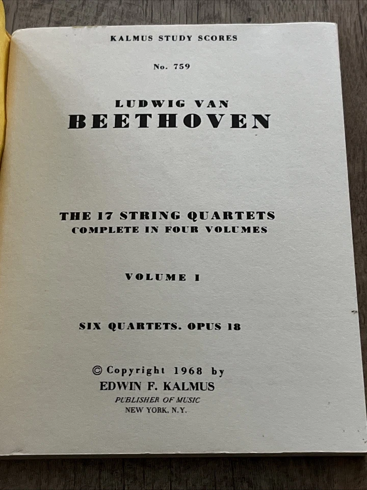 Ludwig van Beethoven: The 17 String Quartets Complete in Four Volumes, Volume I - Image 4 of 4