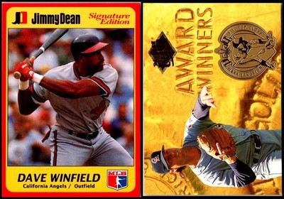 Jimmy Dean California Angels (2) Card Lot - BRING HOME SOMETHING TRULY REMARK...