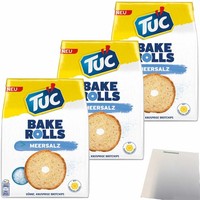 TUC Bake Rolls Brotchips Meersalz 3Er Pack 3X150G Packung Usy Block